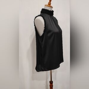BLACK SATIN ZARA TOP